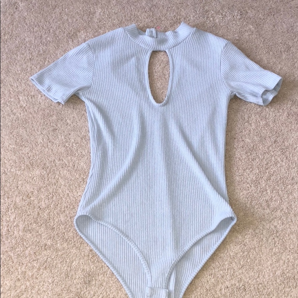 Baby blue body suit